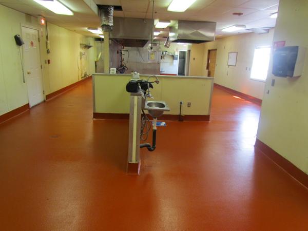 EverlastFloor1's tweet photo. #commercial #kitchen #flooring #polycrete #slipresistant #solid #epoxy #seamless #red #highgloss http://t.co/LE4RU0wTSM