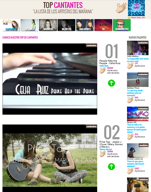 SoyValeryOT20's tweet photo. AYUDANOS a llegar al número 1 del top @jumpingtofame 
PriceTag ft @MariaLaCaria / RT please! 
http://t.co/JED5lHFly0 http://t.co/PuvSIPnOWc