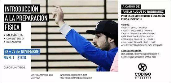 la_emperatrizOk's tweet photo. Curso Introducción a la Preparación Física, a anotarse! @CodigoCrossfit #CodigoCrossfit #crossfit http://t.co/XNa3FZZOwN