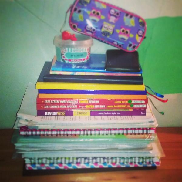 checkyes_sarah's tweet image. My crazy weekend. #leavingcert #6thyearproblems