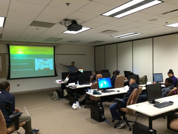 EnergyBillSave's tweet photo. Week two #walkermiller teaching our wonderful #DAPCEP class holding our future leaders. #Energy #Lighting @DAPCEP http://t.co/ck0uMiikcY