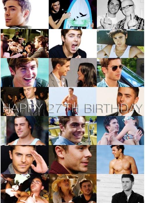 Happy 27th birthday Zac Efron - my first celebrity crush :) 