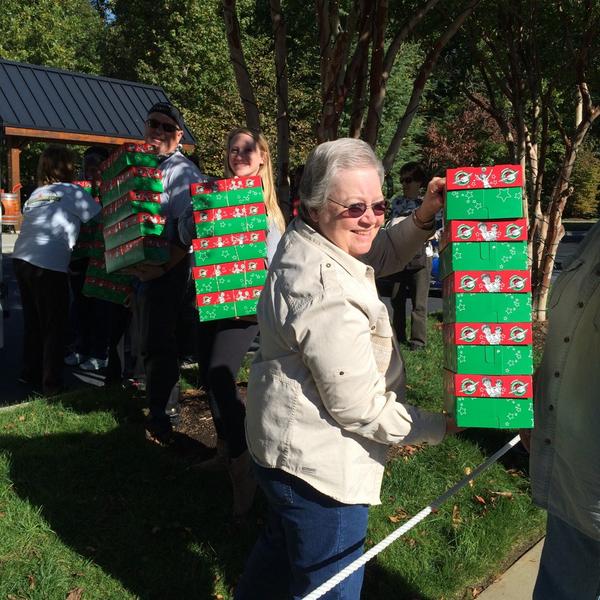 TheBGLibrary's tweet photo. Northside Baptist Church from Greensboro, NC arrived with 602 @OCC_shoeboxes! #BWB2014 http://t.co/gq8FujxXt0