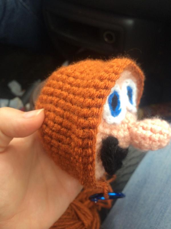 Crochetcartoons's tweet photo. Working on my commissioned piece #racoonmario #crochet #amigurumi http://t.co/fw9ONO2gMb