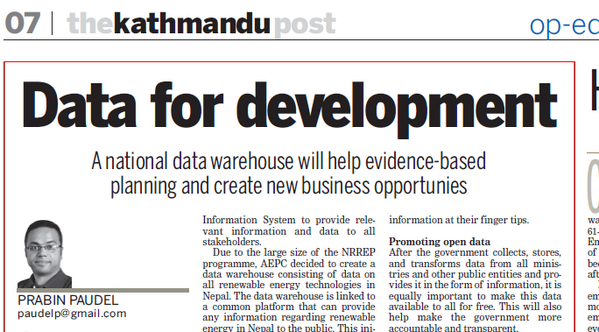 MeroCampus.com Founder explain the importance of data for national development - ekantipur.com/2014/10/10/ope…