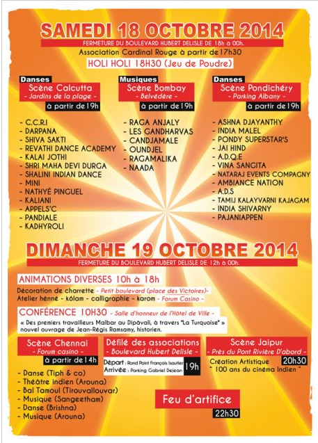 ReligionMalbars's tweet photo. INVITATION
---------------------
Programme du Dipavali 2014 à Saint-Pierre (Île de la Réuinon). http://t.co/NgXCHdORgW