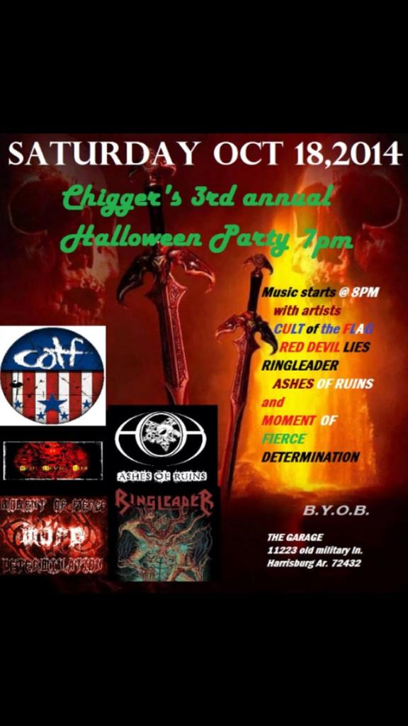 RedDevilLies's tweet photo. Tonight! Harrisburg Arkansas! Get ready! @carpenter_1978 @blakethatoneguy @WoodwardChase #Metal #HALLOWEENPARTY2014 http://t.co/KoOIFD2hVa