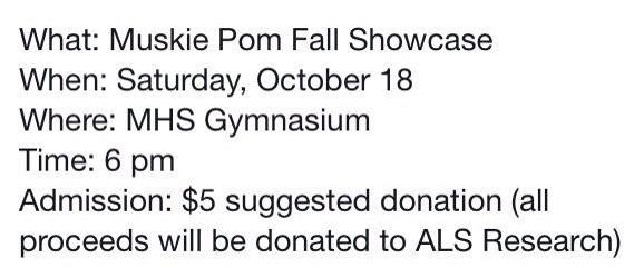 MuskieThemes's tweet photo. Come out and support the Pom girls at their fall showcase! #GoMuskies http://t.co/WTlBgbFUu1