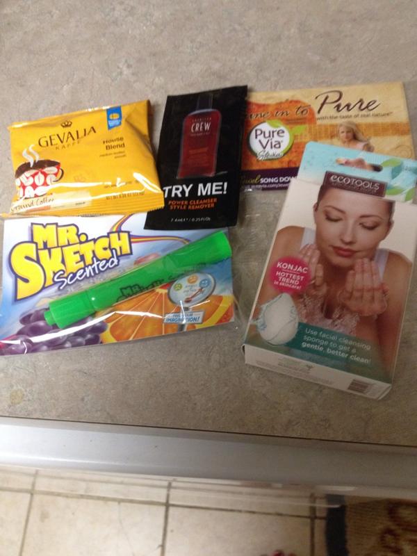 Thanks @pinchme @ecotools @Gevalia  @PureVia @americancrew for the great #freesamples #pinchermoments