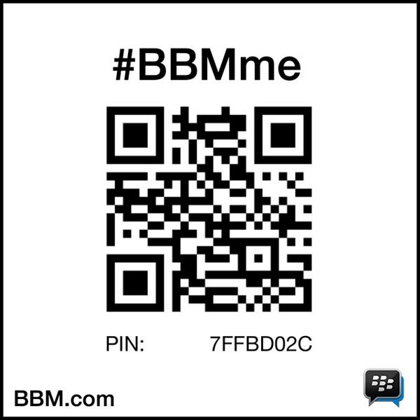 #BBMme PIN:7FFBD02C
pin.bbm.com/7FFBD02C
