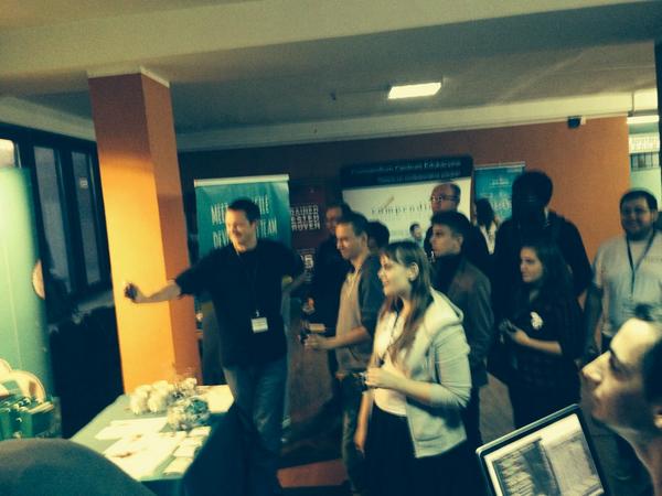 maron_agata's tweet image. Final battle in #stxnext booth on #pyconpl. Play #grot and win