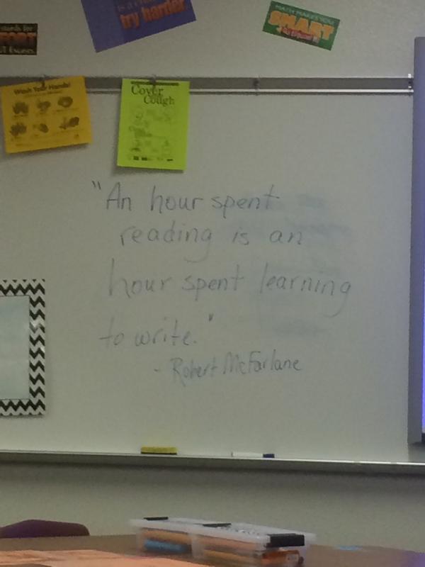 JenniferLCulver's tweet photo. @Doclo11 has this quote on the wall for her Book Talk session @ #edcampOct18 #edcampwritenow http://t.co/OGYX4zhbKi