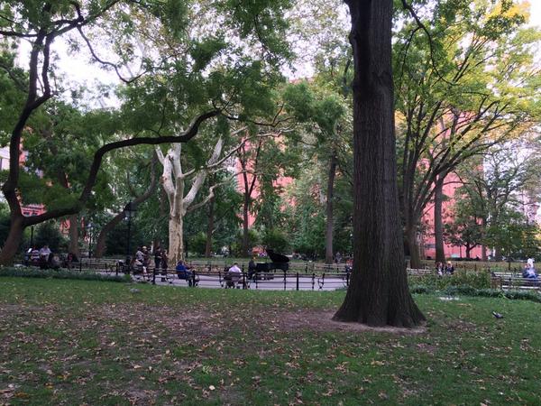 amiam's tweet photo. Piano in the Washington Sq., Park http://t.co/fYlBvtUBhZ