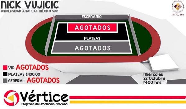 charlysalinas_'s tweet photo. #EsMomentoDe #NickVujicic en la @AnahuacSur 22 de octubre http://t.co/4wReXVZVpu http://t.co/8oErrAk688