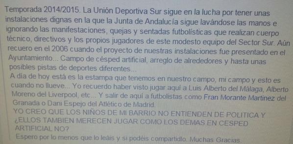 tony_13garrido's tweet photo. Por unas instalaciones dignas!! @JuntaInforma @PortalJunta @UD_Sur http://t.co/L6vxj6R6JN