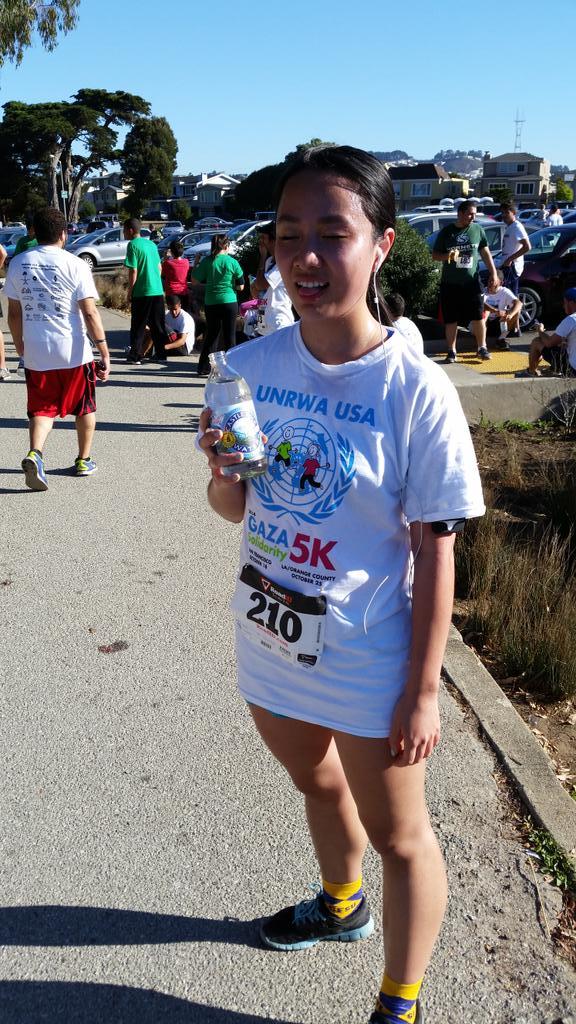 SFSUMUN's tweet photo. Congrats to our Communications Director, Tea, on finishing strong! #Gaza5K http://t.co/wMpIfUjFtF