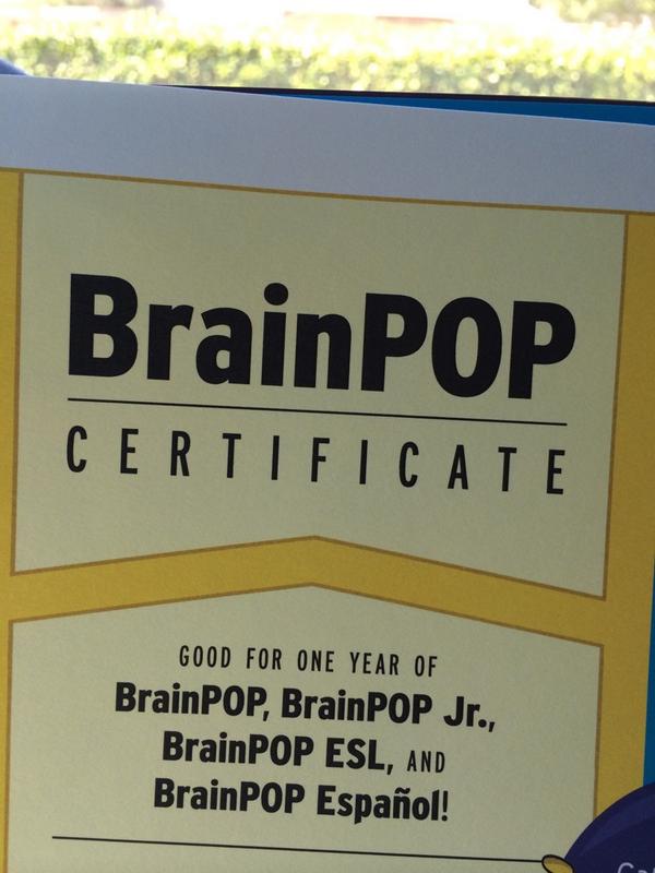 miz_lynch's tweet photo. Eeek!! Look what I won! Thank you @brainpop !! Can't wait to set it up and share with my students! #edcampwritenow http://t.co/D6H0eppV62