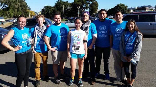 SFSUMUN's tweet photo. Let's hear it for the MUN volunteer team @SFDangerZone @IongStrangeTrip #Gaza5K http://t.co/VMtRouDbWt