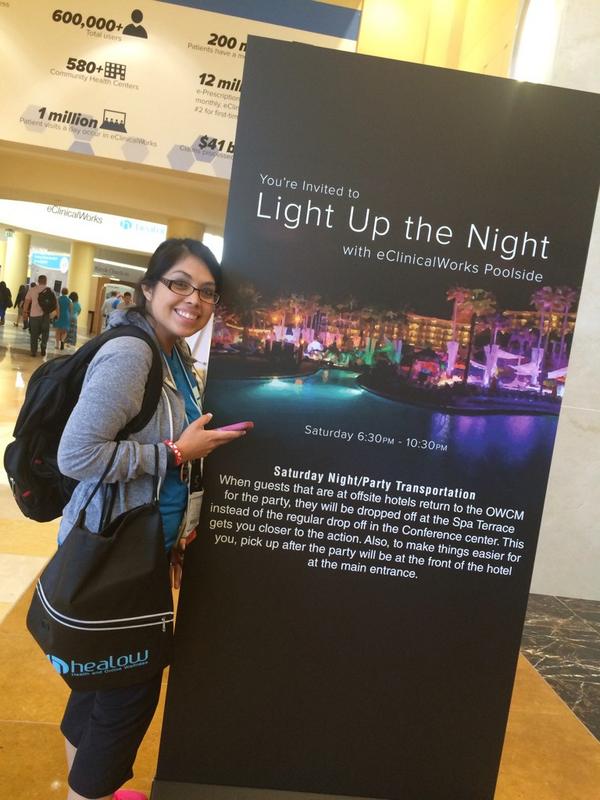 ErickaH0812's tweet photo. #eClinicalWorks #NUC2014  ready for tonight! http://t.co/hkj9cJwSwZ
