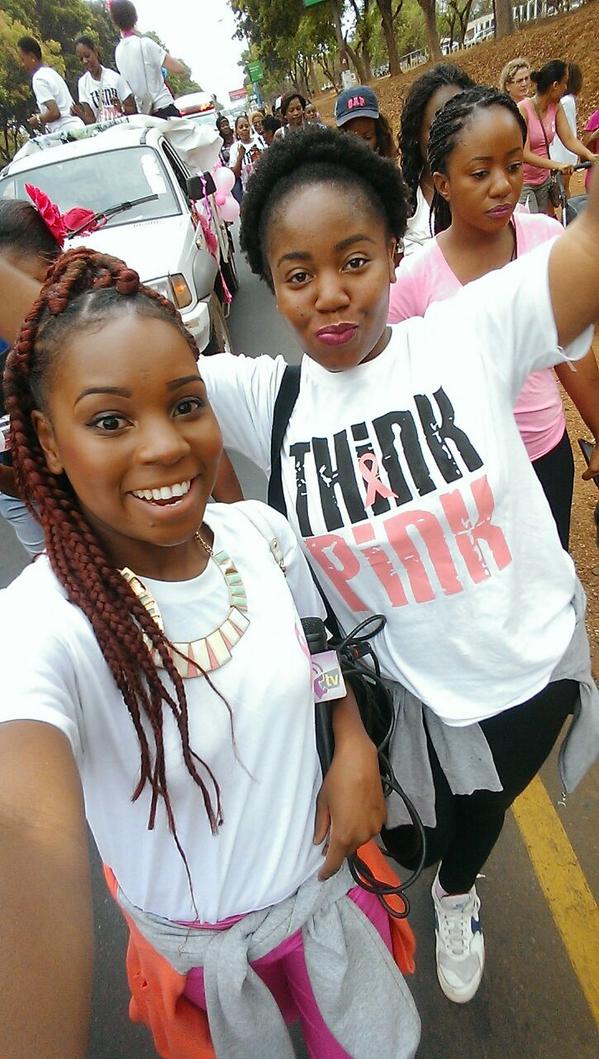 Timveni_Online's tweet photo. Breast Cancer Awareness Walk Recap in Pictures with #TimveniTV's @Judee63 .. #Yonsebho http://t.co/NMMOT4qJPw
