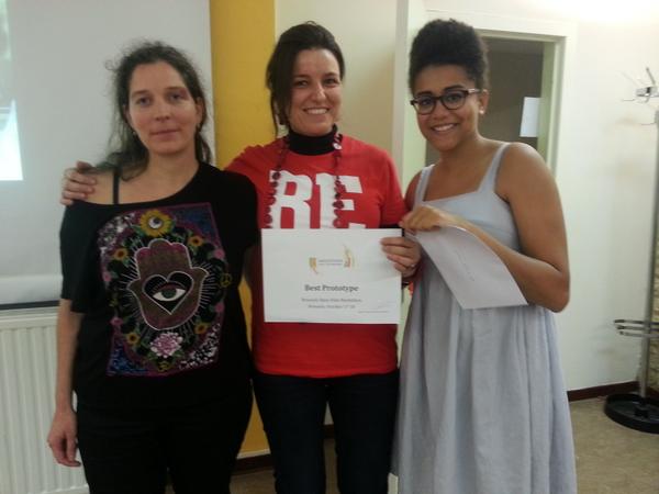 HackathonWeGov's tweet photo. Bow won the Award of the Best prototype at #hackabxl http://t.co/8CNocsGL9j