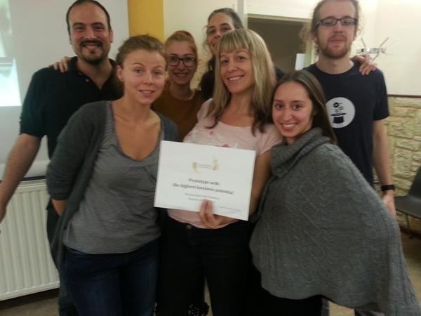 HackathonWeGov's tweet photo. "Publi-City" won the Award of the Prototype with the most promising business potential #hackabxl http://t.co/A1gGAFm70P
