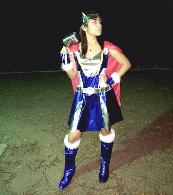 AsianMormon's tweet photo. San diego YSA boat dance. ❤️🎶 tugsh tugsh. My costume. Thor girl version. Hihi. http://t.co/FPWo9Ux4kK