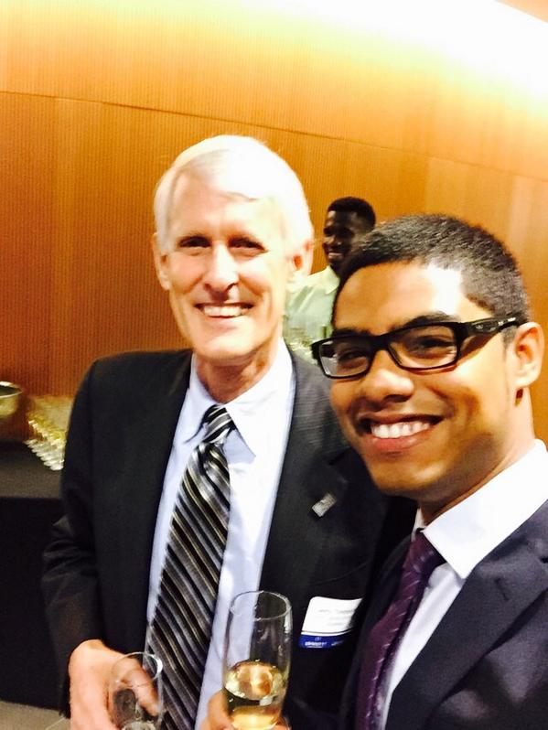GabeR85's tweet photo. #selfie with the Dean! #BIB20 it was great seeing you! @jerrytomberlin awesome knowing we have Florida in common! http://t.co/oIe32EA5xa