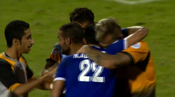TheAFCGL's tweet photo. Alkhaldi saved the vital penalty, and Subotic converts the final spot kick to crown Qadsia as #AFCCup2014 Champions! http://t.co/I7WF88tzNm