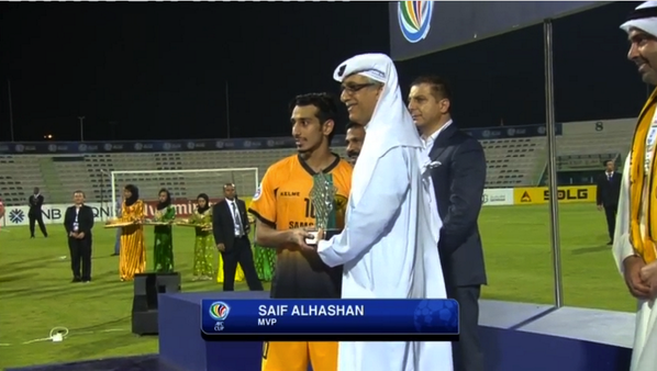 TheAFCGL's tweet photo. MVP of the #AFCCup2014 Saif Alhashan http://t.co/cH0gxKr3g7