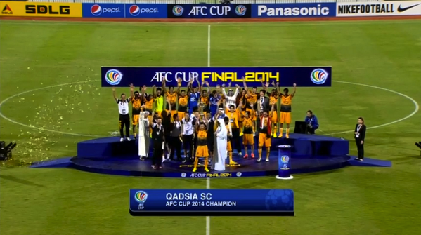 TheAFCGL's tweet photo. CONGRATULATIONS #AFCCup2014 Champions: Qadsia SC! http://t.co/ifazLgI8CO