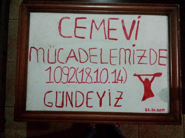 PCemevi's tweet photo. Cemevi Mücadelemizde 1092. Gündeyiz. #PSAKDYenimahalleŞube http://t.co/onLaJ1DgAL