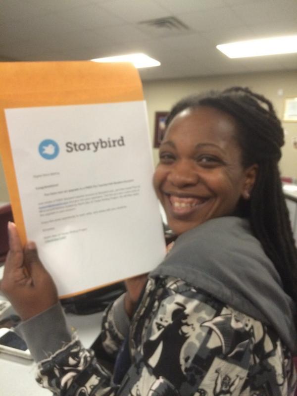 JenniferLCulver's tweet photo. Door prizes are fun 😄 #edcampwritenow #edcampoct18 @ChristalBloomer http://t.co/7Ntpb8mK75