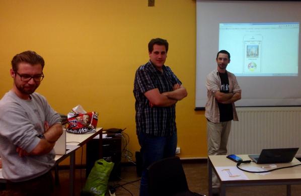transformabxl's tweet photo. PIN Pointer team revisiting how we visit #Brussels using open data #HackaBXL http://t.co/BBDEUkYRJT