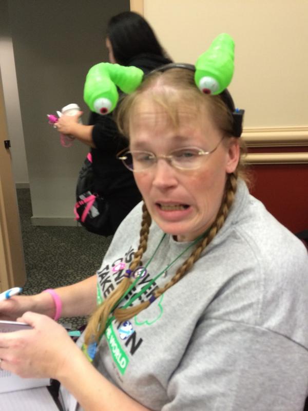 EnslenSharon's tweet photo. I think laurel is bugging out! #GSC2014 @GirlScoutsWPA http://t.co/LkN1pSVnv7