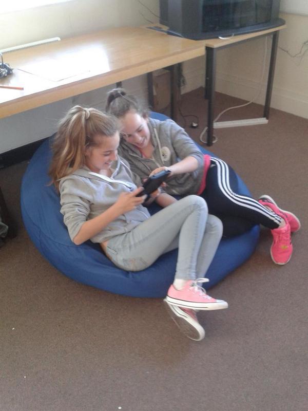 NECCoderdojo's tweet image. The two ladies "brainstorming" at todays session #coding #games