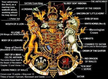 QueenofSheba1's tweet photo. If you like symbolism.... this royal crest should not be overlooked. http://t.co/GGhOIkBG91