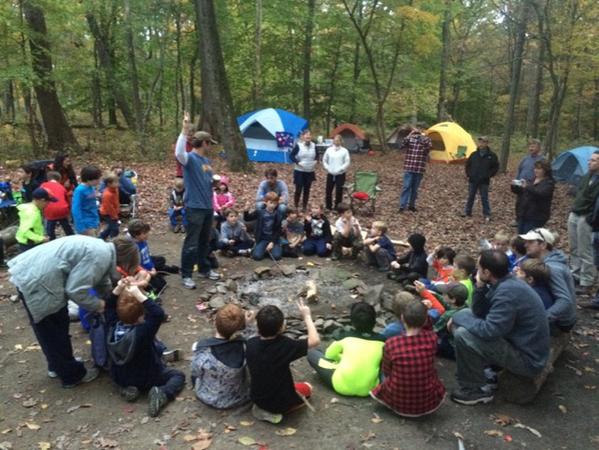 Signs up for the firefighting ceremony. #fallcampout