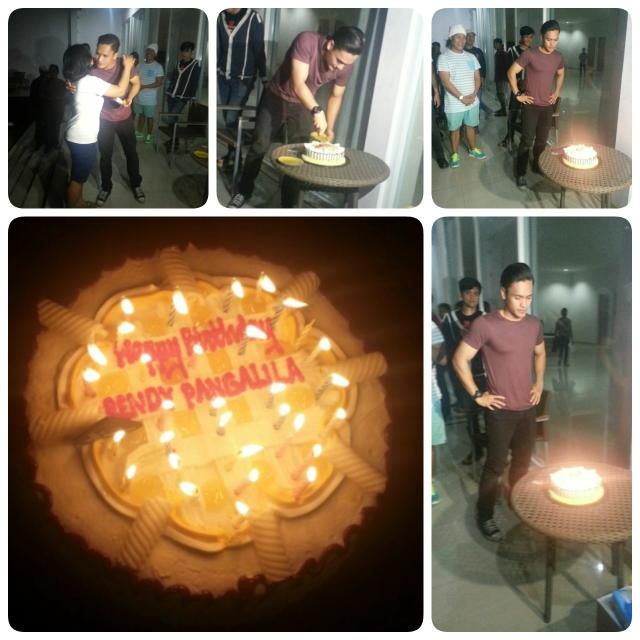Ini acara ulang tahun Randy Pangalila di lokasi shooting :) Happy Birthday Randy!!! 