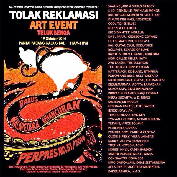 JAKKiinaba's tweet photo. #Bali #TolakReklamasiTelukBenoa @SirkusBarock @Riwin_Bali @TropicalTransit @ForBALI13 @AntidaDarsana http://t.co/noBeAzbcql