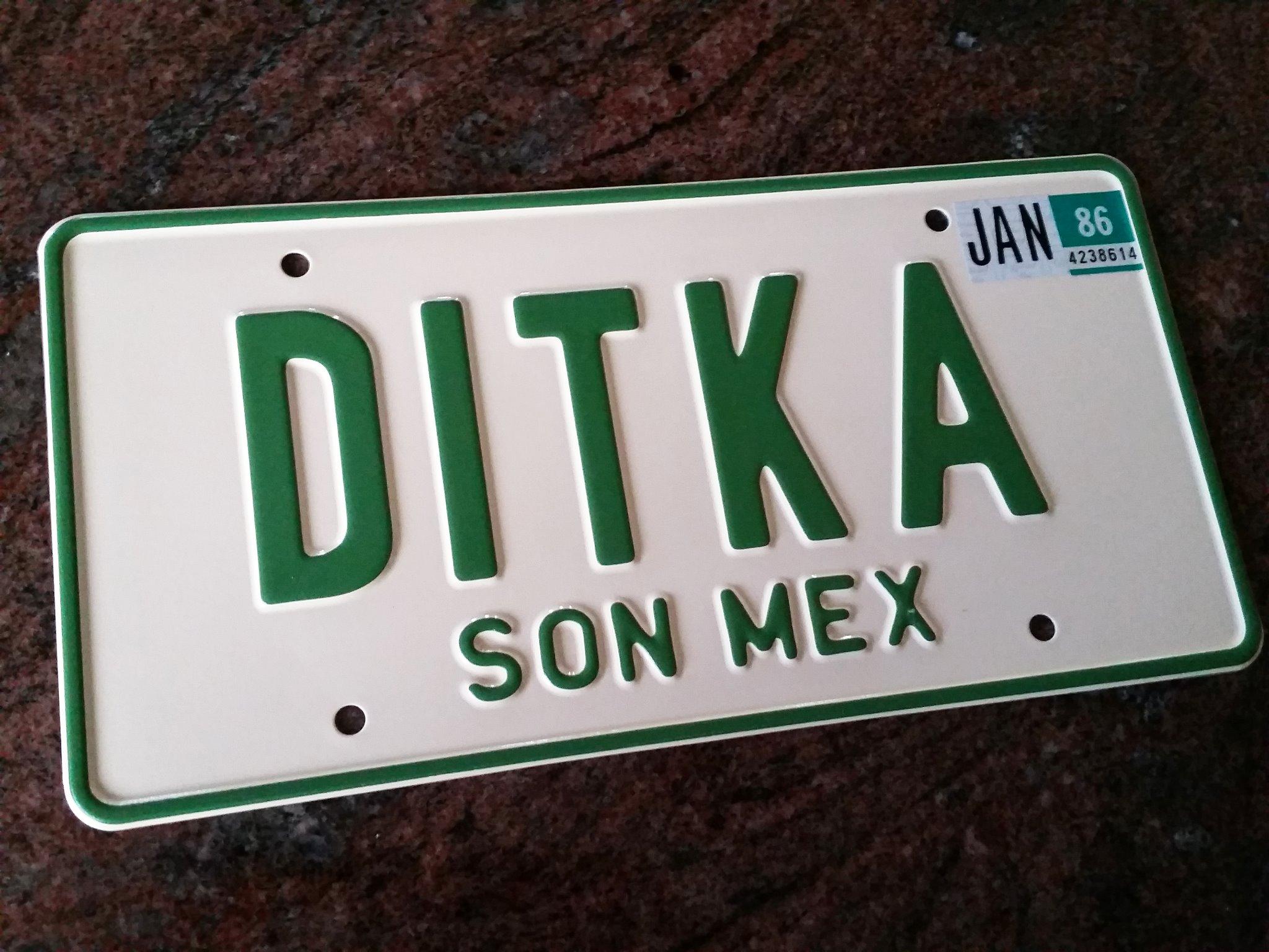 Got a new vanity plate for my car!  Note the mo/yr! Happy bday to Iron Mike Ditka today!  