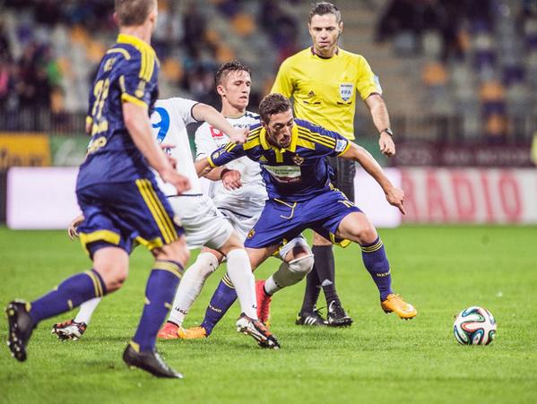 Ibraimi looks to maintain possession Ibraimi looks to maintain possession