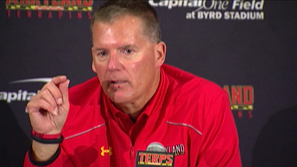 dmartindigital's tweet photo. NEW VIDEO: Edsall gets choked up during press conference, offers to become Australian: http://t.co/11hjbJc6Pm #Terps http://t.co/bVItHXKuGu