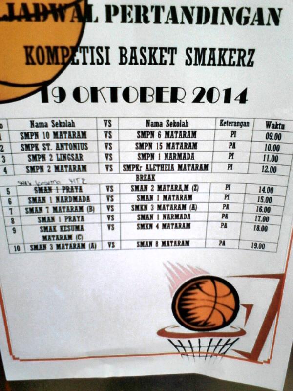Saksikan pertandingan basket hari ini!