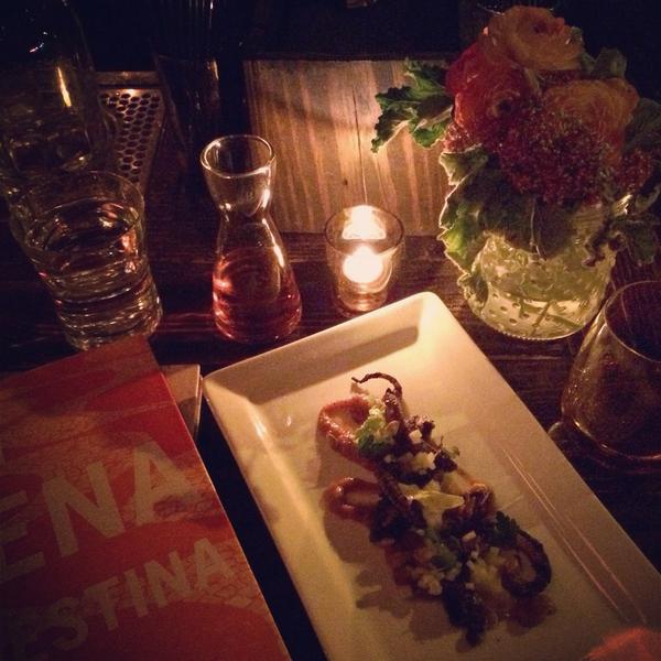 Romantic dinner for one. Octo &amp; rosé <a href="/lasirenachicago/">LaSirenaClandestina</a>.

Love seeing <a href="/juanmanjuan/">John Manion</a> &amp; <a href="/marksteuer1/">Mark Steuer</a>. #coloryourbuzzpink