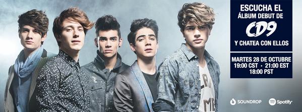 sonymusicmexico's tweet photo. Este próximo 28 de Octubre podrás participar en el #CD9Soundrop con @somosCD9 y @SpotifyMexico http://t.co/VsylEnueYE http://t.co/VJxgvDYhGY