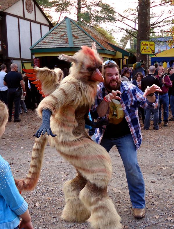 Shimmercatt's tweet image. Bringing out the beast!  King Richard&apos;s Faire today! #fursuit #clockworkcreature