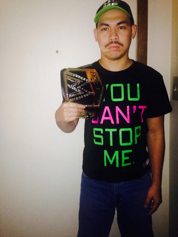 MerluvsBrian411's tweet image. I rocked my @WWEAJLee gear 2day with my bf @brianq93wwe an he roxed his @JohnCena gear as we watched #ANNABELLEMovie