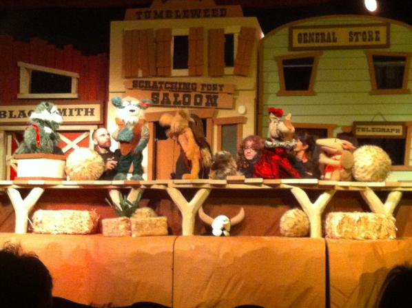 The Legend of Tumbleweed Gulch every Saturday 6pm <a href="/ShopTownSquare/">TownSquareLasVegas</a> in #baboabtheater. #theatre #puppet #comedy