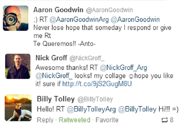 AaronGoodwinArg's tweet photo. Che Mel. y para cuando el tuyo? Seguí insistiendo!!!! ;) @Zak_BagansArg http://t.co/je0PDhnYua